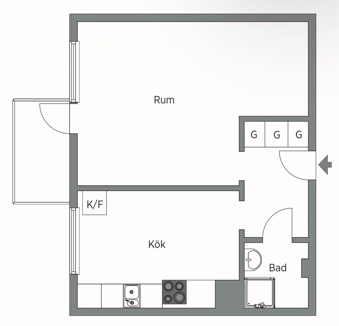 Hunnemaravägen i Karlshamn